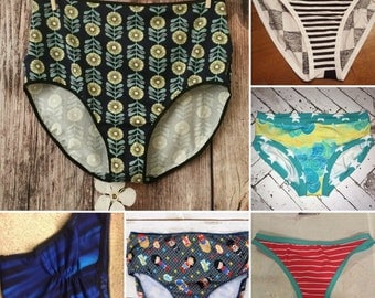 Lucky Undies PDF Sewing Pattern, Underwear Pattern, Panty Pattern, Hipster Pattern, Brief Pattern, Thong Pattern, Bikini Pattern, Cheeky