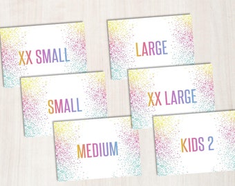 Size Cards / Home Office Approved / 5x7 Size Display Cards / Instant Download