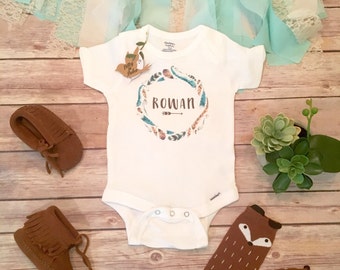 Personalized Baby Gift, Name Onesie®, Boho Baby Clothes, Baby Boy Clothes, Custom Baby Gift, Baby Shower Gift, Personalized Baby Boy Gift