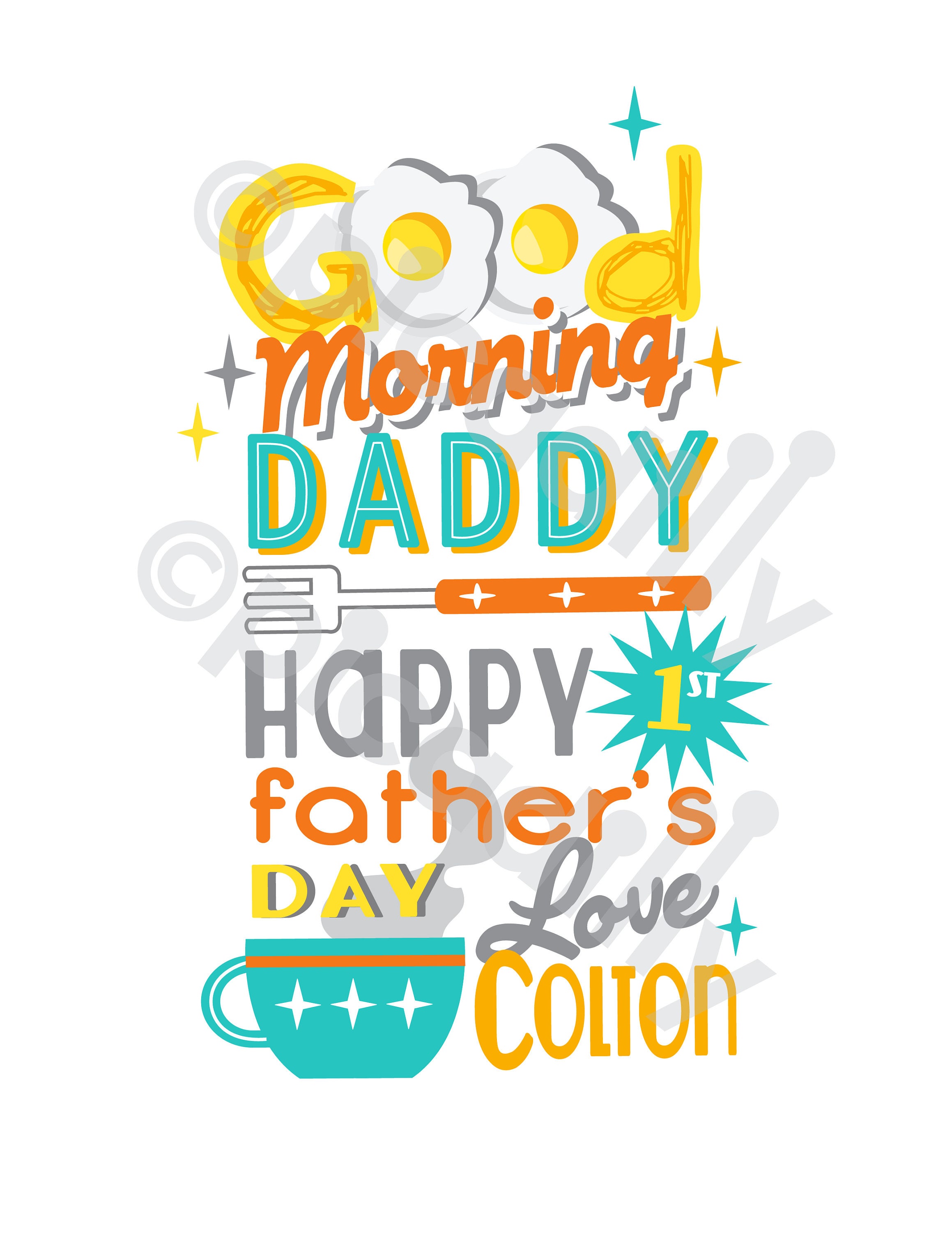 Download Happy First Fathers Day SVG PNG DXF Good Morning Daddy Fathers Day Retro Digital File Father's ...