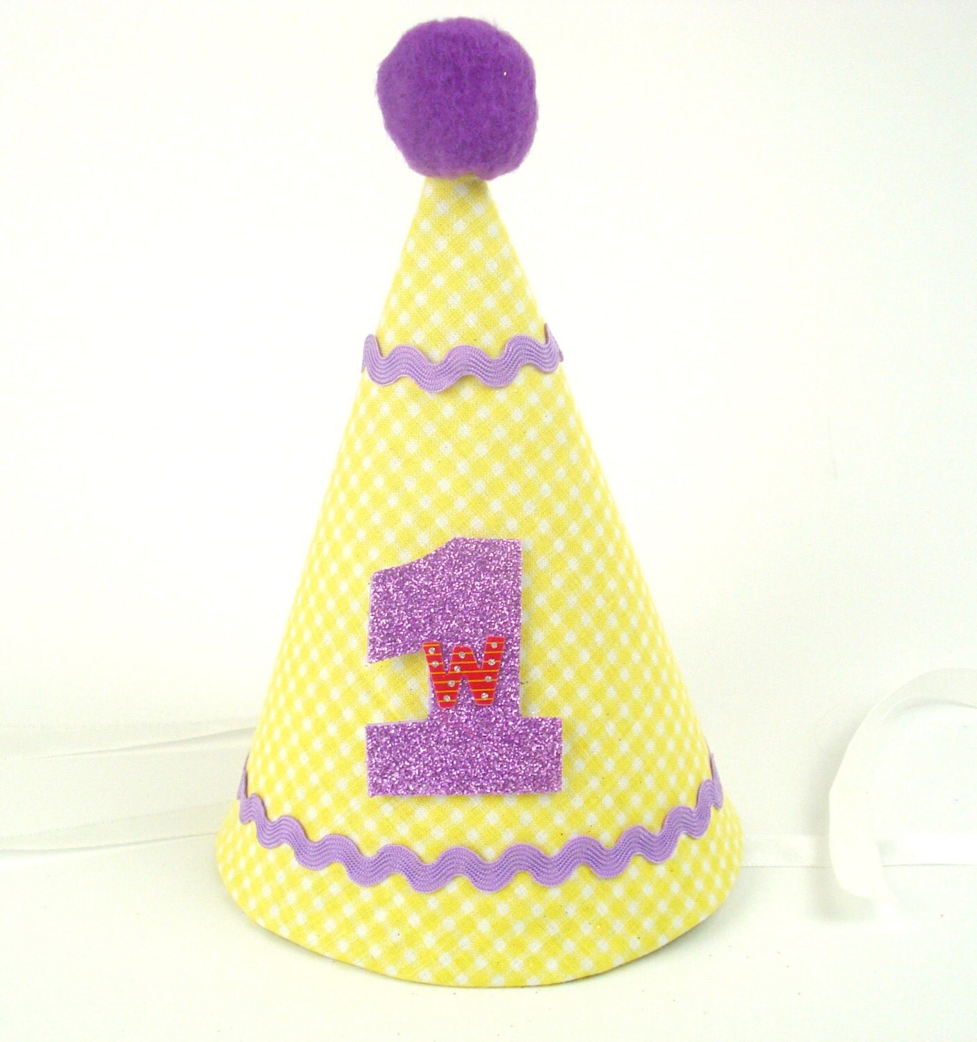 Boys first birthday hat 1st Birthday hat baby Yellow lavender
