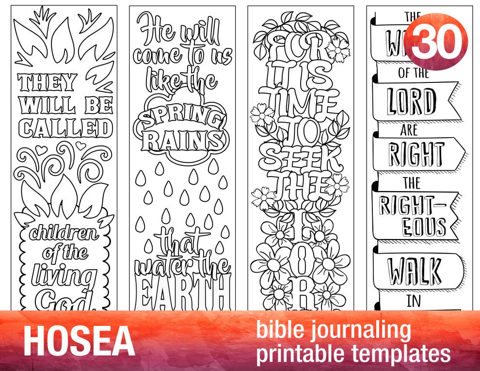 HOSEA 4 Bible journaling printable templates illustrated