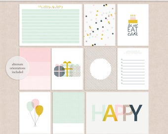 Happy Birthday - Project Life - Journal Cards
