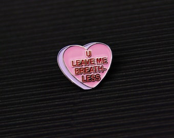 Conversation heart lapel pin