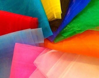 Rainbow Juggling Scarves, Dancing Scarves, Montessori & Waldorf Inspired, Organza Scarves