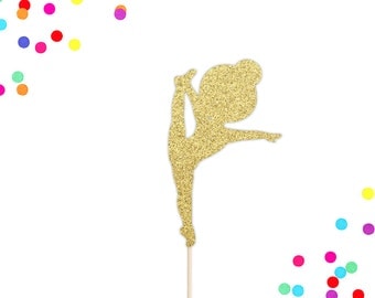 Gymnast Cake Topper | Dancer Cake Topper | Gymnastics Cake Topper | Gymnastics Birthday Party Decor | Ballet Topper | Girl Birthday Topper