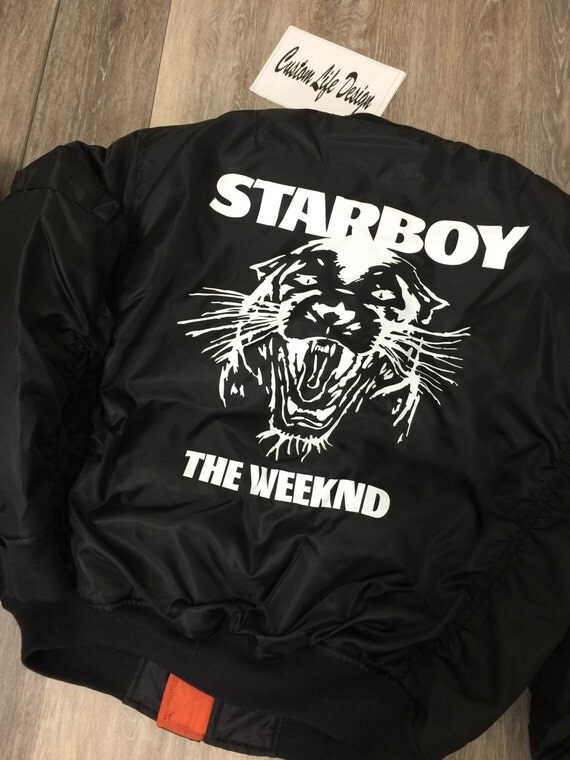 The Weeknd Starboy Ma-1 Bomber Jacket Pop UP by CustomLifeDesign