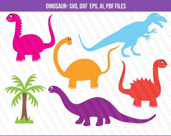 Download Dinosaur SVG / DXF cut Files Cartoon Animals clipart Animals