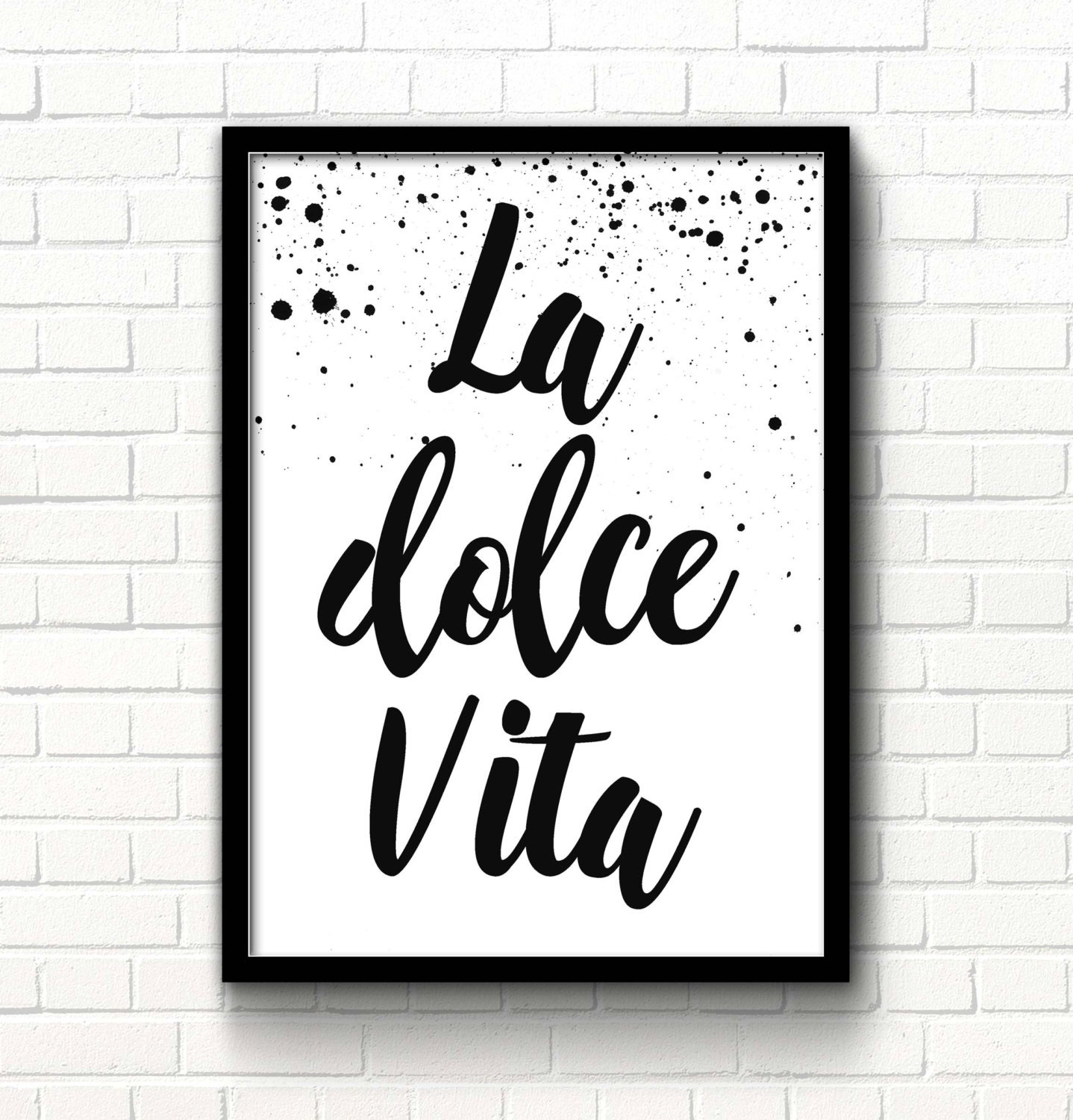 La Dolce Vita sign Sweet life Italian quote print Film quotes