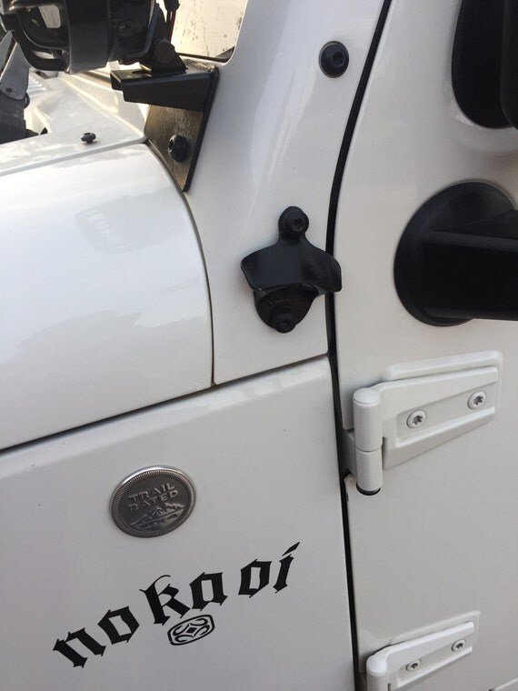 Jeep mounted bottle opener