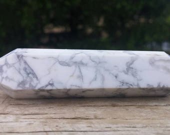 47g White Turquoise Double Terminated Crystal Wand