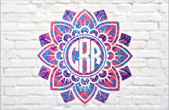 Download Mandala monogram decal Lilly pulitzer mandala Patterned