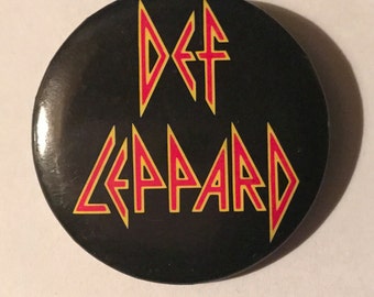Vintage Def Leppard Pinback Button