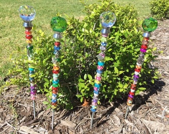 Garden wands,sun catchers,garden stakes,fairy garden,garden decor,home decor,gift for her,gift for him,garden ornament,plant jewels,magical