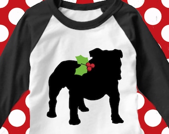Bulldog svg, dog christmas svg, Georgia bulldogs svg, dog svg, christmas svg, dog dxf, silhouette, cricut, dog cut file, of georgia svg