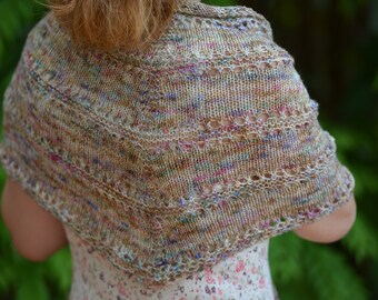 Triangle knitted shawl with free gift - shawl pin