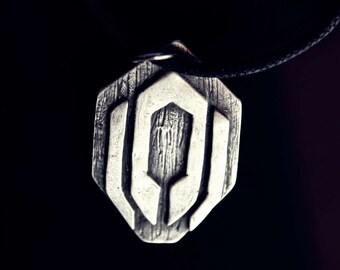 Mass Effect - Sterling Silver Handmade Pendant of Cerberus Symbol- Video Game Symbol - Gaming Fans - Sci Fi fans - Made to order