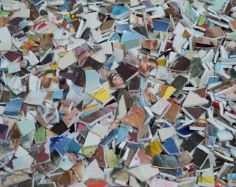 3 Pounds Bulk Mosaic Tiles - Hand Cut Vintage Collector Plates Broken China