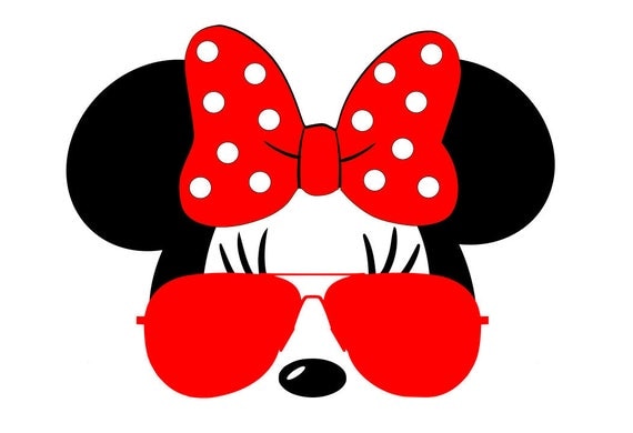 SVG DXF File for Minnie with Aviator Sunglasses