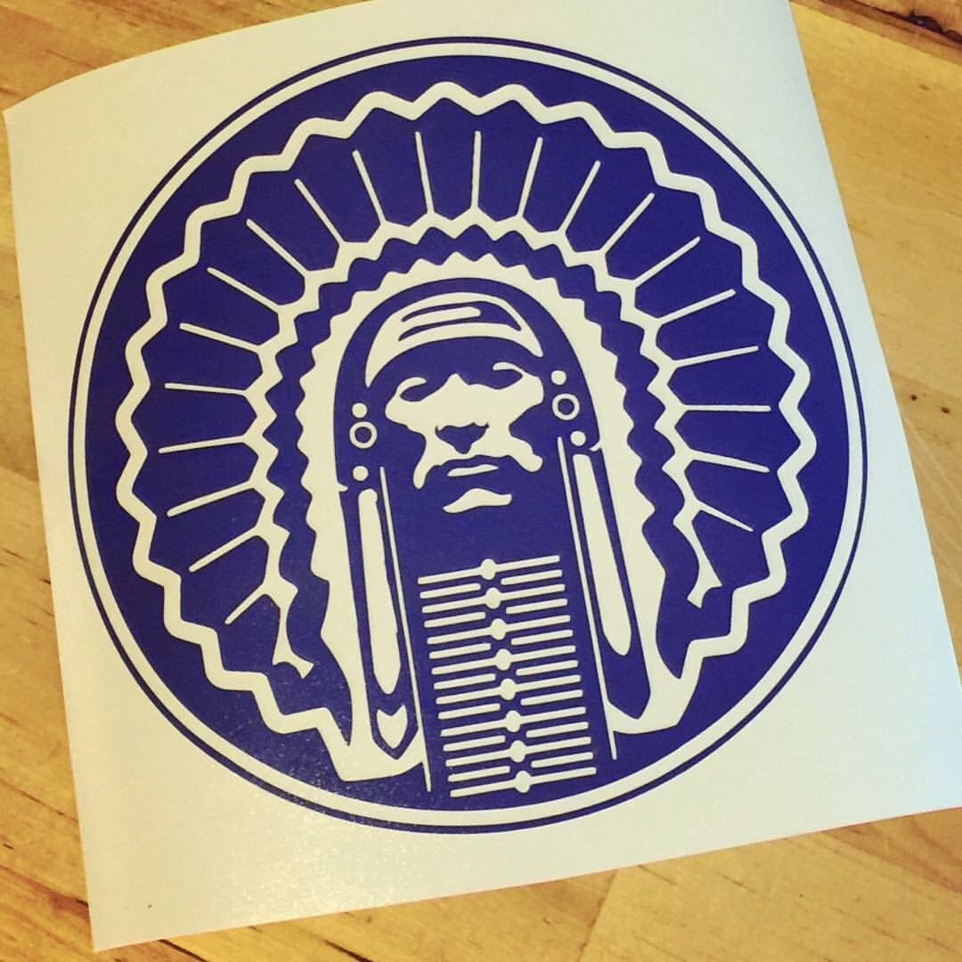 Fighting Illini Chief Illiniwek Vinyl Decal