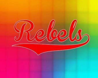 rebels SVG, sports swoosh files for Silhouette and Cricut, basketball svg cutting files, instant download, digital files studio swoosh svg