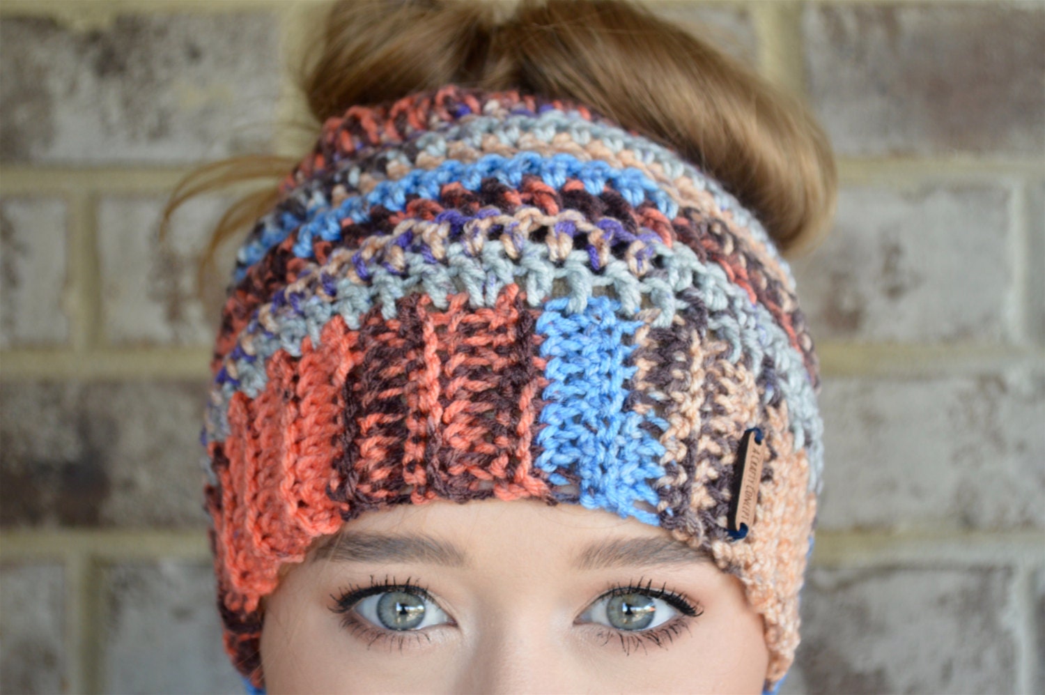 Crochet Messy Bun Beanie Messy Bun Hat Messy Bun Beanie