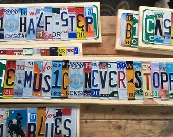 Custom License Plate Sign