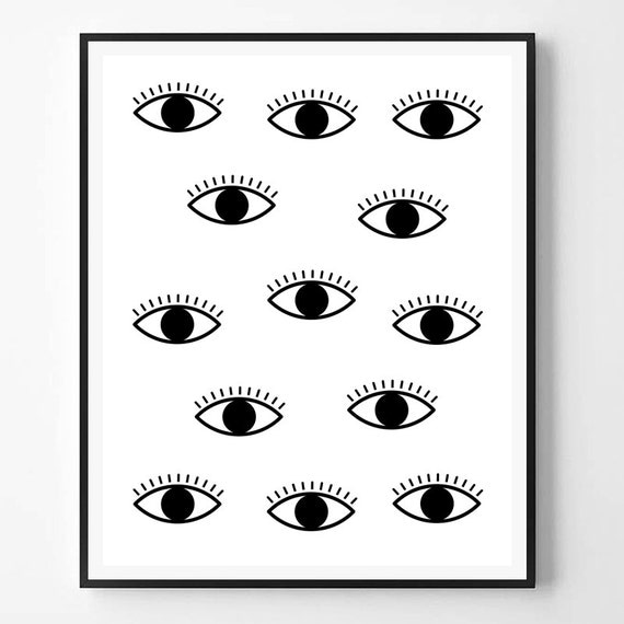 Eye print Eyelashes print Eyes print Printable Fashion