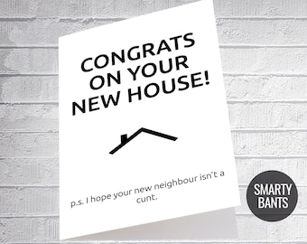 Congrats New House funny new house card | etsy Congrats New House funny new house card | etsy