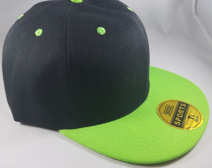Black and Green Snapback Hat