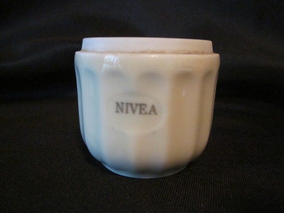 Nivea Jar Made in Germany Buttery Ivory Porcelain Cold Cream Jar