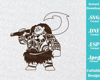 INSTANT DOWNLOAD SVG Disney Inspired Maui Moana Movie for Cutting Machines Svg, Esp, Dxf and Jpeg Format Cricut Silhouette