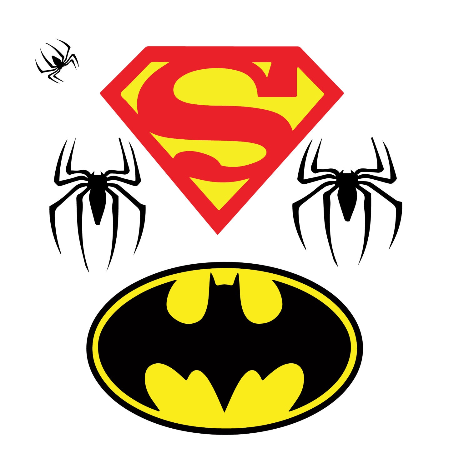 Download Batman SVG Superman SVG Spiderman SVG Eps Dxf Png Jpg