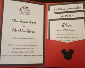 Getting Married at the Happiest Place on Earth??? Invite and inform your guest with this adorable invitation.  I could customize the wording to fit your needs. 