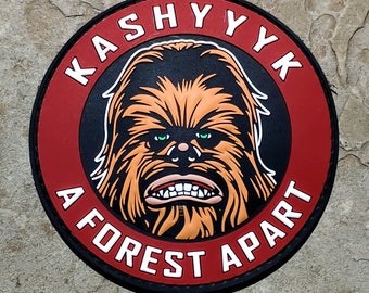 Kashyyyk A Forest Apart Chewbacca PVC Morale Patch - Star Wars Patch - Hook Velcro Backed