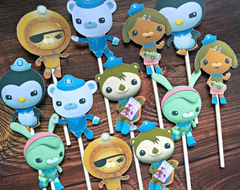 OCTONAUTS Cupcake Toppers / Cake Toppers / Die Cuts / Birthday Party / Decorations / Cake Pops / Supplies / Decor / Fast Shipping!