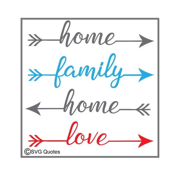 Download Family Home Love Arrows SVG Png DXF EPS Vinyl Printable