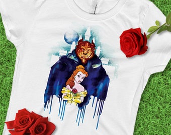 Beauty And The Beast shirt, Disney shirt, Belle shirt, Princess Shirt, Girls Beauty and the Beast Shirt, Girls Tee, Beauty and the Beast art