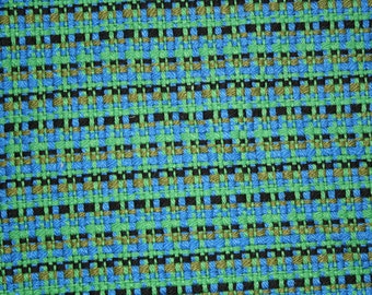 15+ Yards of Blue and Green Weaved Upholstery