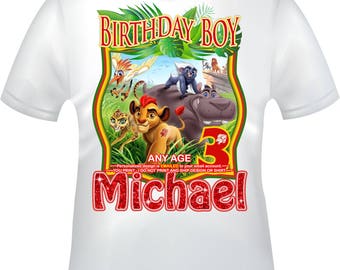 YOU PRINT- The Lion Guard Birthday Boy iron on, The Lion Guard iron on, The Lion Guard Birthday Shirt decal, The Lion Guard - LIONGUARD