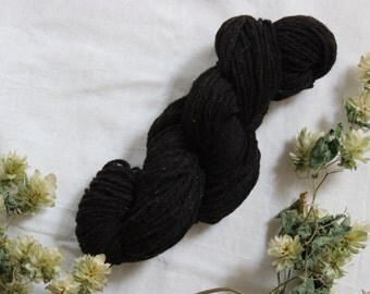 Type DK wool yarn - Pure wool black of Velay
