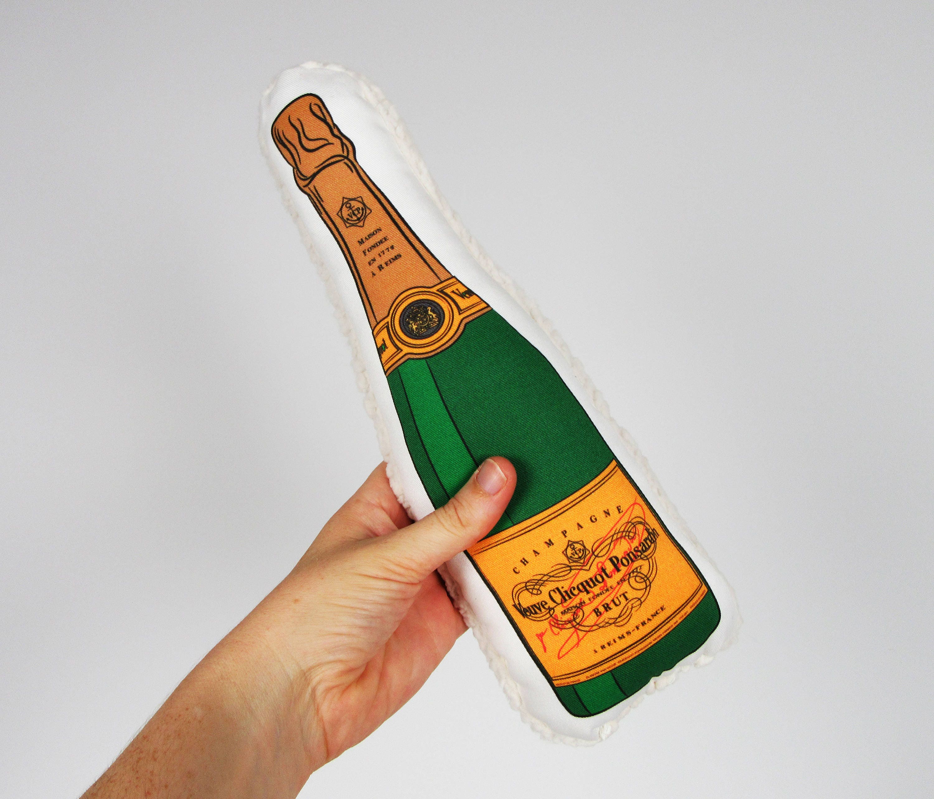 CHAMPAGNE BOTTLE dog toy Veuve Clicquot dog fetch toy