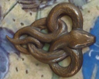 Vintage LG French Serpent Pendant(1pc)Vintage Brass Stamping/French Stamping/Brass Snake Stamping/Vintage Brass Serpent/Vintage Brass Snake