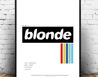 Frank ocean Blonde album cover wall art, Frank Ocean Blonde print poster, Frank Ocean Blonde album art, Frank Ocean fashion Print, Blonde