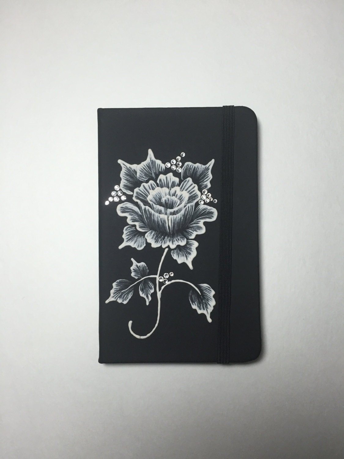 Pocket notebook with Swarovski crystals Teacher gift or