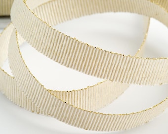 Ivory grosgrain ribbon, white grosgrain ribbon, Ivory Lurex Ribbon, Favour Ribbons, Ribboncraft supplies, 9mm Ribbon, Cardmaking Supplies