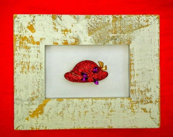 Broche Red Hat Purple Ladies En Résine Violette - Pour Membres Des Red Hatters - Neuf Sans Emballage