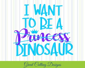 Princess SVG Cut File, Dinosaur SVG DXF Cricut svg Silhouette svg Vinyl Cut File Digital cut file Cricut cut file Silhouette Cut file girls