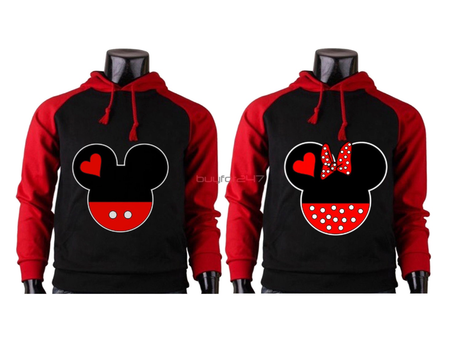 mickey minnie couple hoodies