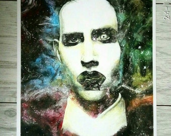 My orginal art work printed Marilyn Manson galaxy